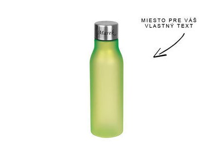 Plastová fľaša s gumovým povrchom zelená 550 ml