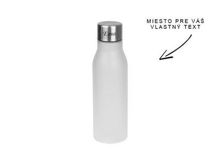 Plastová fľaša s gumov. povrchom biela matná 550ml