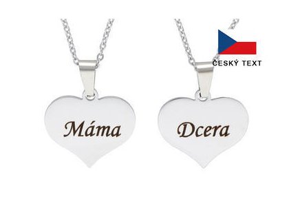 Retiazky MÁMA a DCERA set strieborný z ocele G257