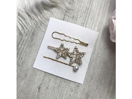 Sponky do vlasov HVIEZDA zlaté (SP49)