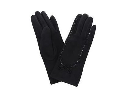 Dámske rukavice čierne s mašličkou PRIUS