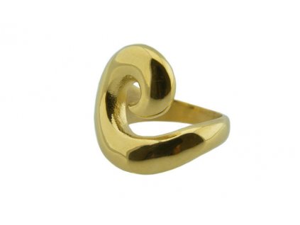 Prsteň z ocele zlatý M084