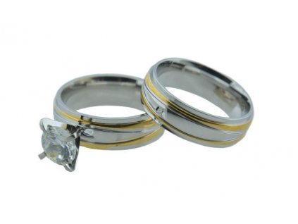 Prstene (set) z ocele strieborné M109