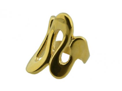 Prsteň z ocele zlatý M083