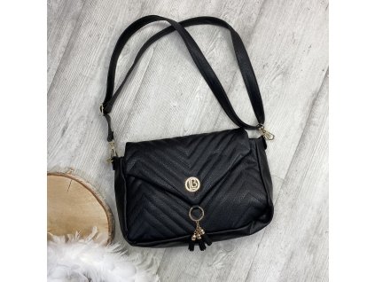 Kabelka crossbody Laura Biaggi X2000 čierna