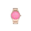 Hodinky dámske rose gold, holografický ciferník