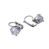 Náušnice strieborné z ocele s kryštálikmi J077