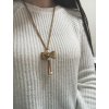 Náhrdelník z ocele zlatý B403