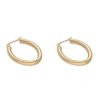 Náušnice kruhy zlaté z chirurgickej ocele J151