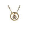 Náhrdelník z ocele s príveskom zlatý I115