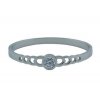 Náramok pevný strieborný z ocele SILVER CRYSTAL I.