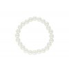 Náramok korálkový z bielych perličiek B227