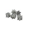 Korálka strieborná vločka z ocele G025