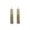 Náušnice z ocele visiace zlaté s kryštálikmi J027