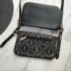 Crossbody kabelka čierna trojdielna ESLEE X577