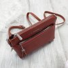 Kabelka crossbody David Jones X912 hnedo červená