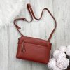 Kabelka crossbody David Jones X912 hnedo červená