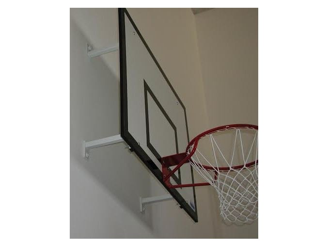 Konstrukce pro cvičný basketbal DOR-SPORT pro desku 1800 x 1050 (1200) mm, pevná, vysazení 300-950 mm