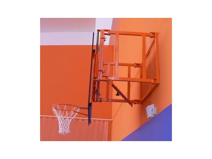 Konstrukce pro cvičný basketbal DOR-SPORT pro desku 1800 x 1050 (1200) mm, otočná, vysazení 300-950 mm