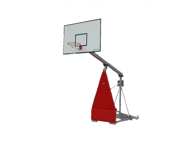 Basketbalová konstrukce DOR-SPORT, mobilní, sklopná, deska 1800x1050 mm