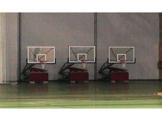 Basketbalová konstrukce DOR-SPORT, mobilní, sklopná, deska 1800x1050 mm