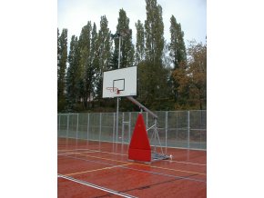 Basketbalová konstrukce DOR-SPORT, mobilní, sklopná, deska 1800x1050 mm