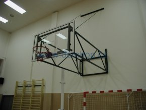 Konstrukce pro basketbal DOR-SPORT, otočná s táhly, 2510-4250 mm
