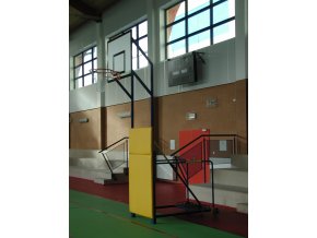 Basketbalová konstrukce DOR-SPORT, mobilní, sklopná, deska 1200x900 mm včetně regulace výšky koše