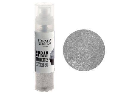 silver glitter spray 8 g