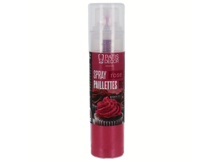 spray de paillettes rose 8g