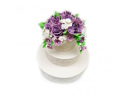 kvetinovy dort violet white1