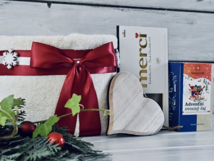 Mini ručníkový dort vánoční