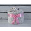 Mini plenkovy dort s medvidem korpus deka, ruzova stuha 2