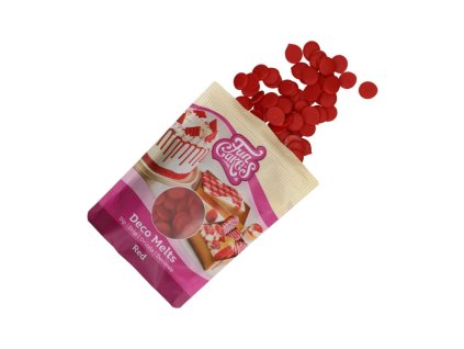 F25130 FunCakes Deco Melts Red Open Bag 1000x1000