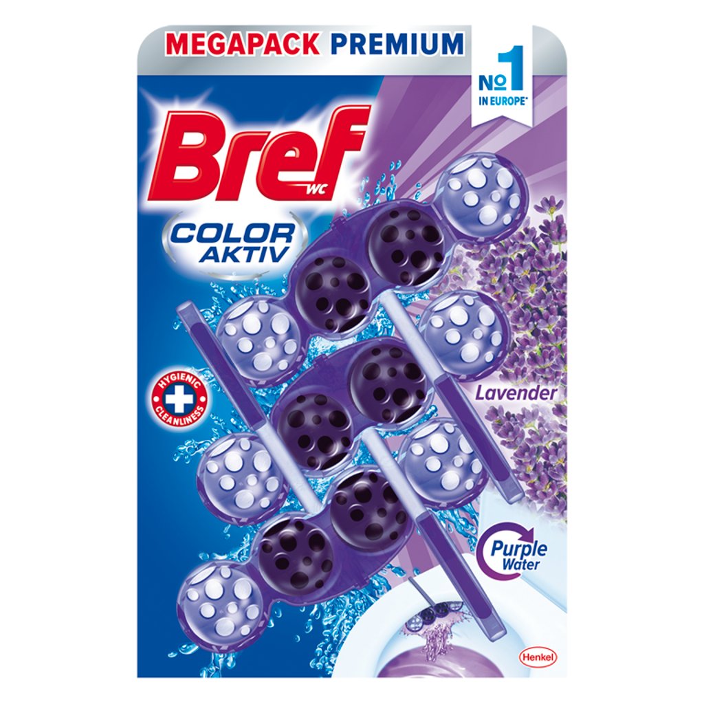 Bref WC Color Aktiv Lavender Purple Water 3 x 50 g