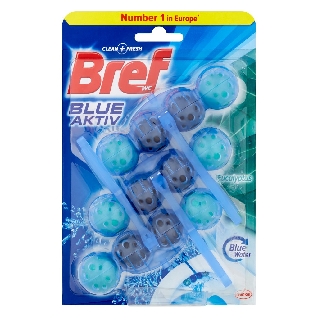 Bref WC Color Aktiv blok Blue Water Eucalyptus 3 x 50 g