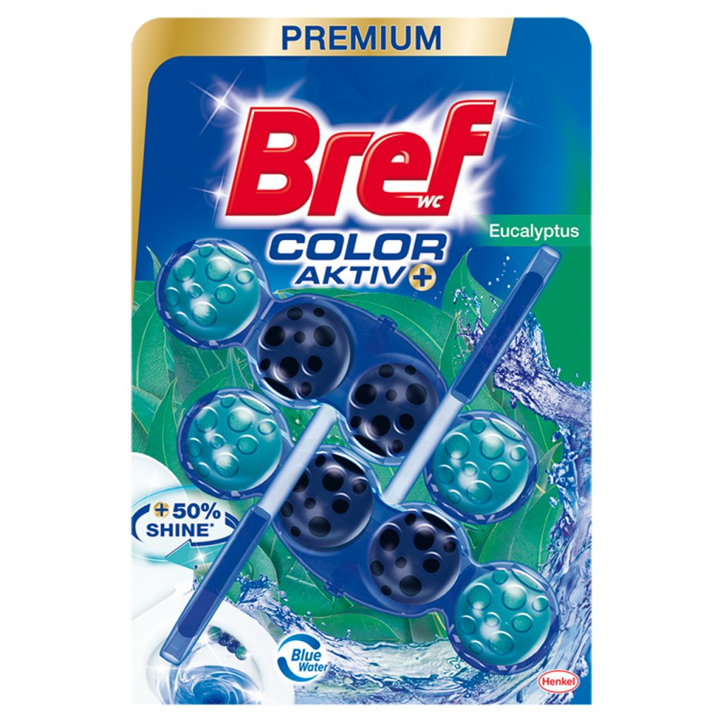 Bref Color Aktiv Eucalyptus tuhý WC blok 2 x 50 g
