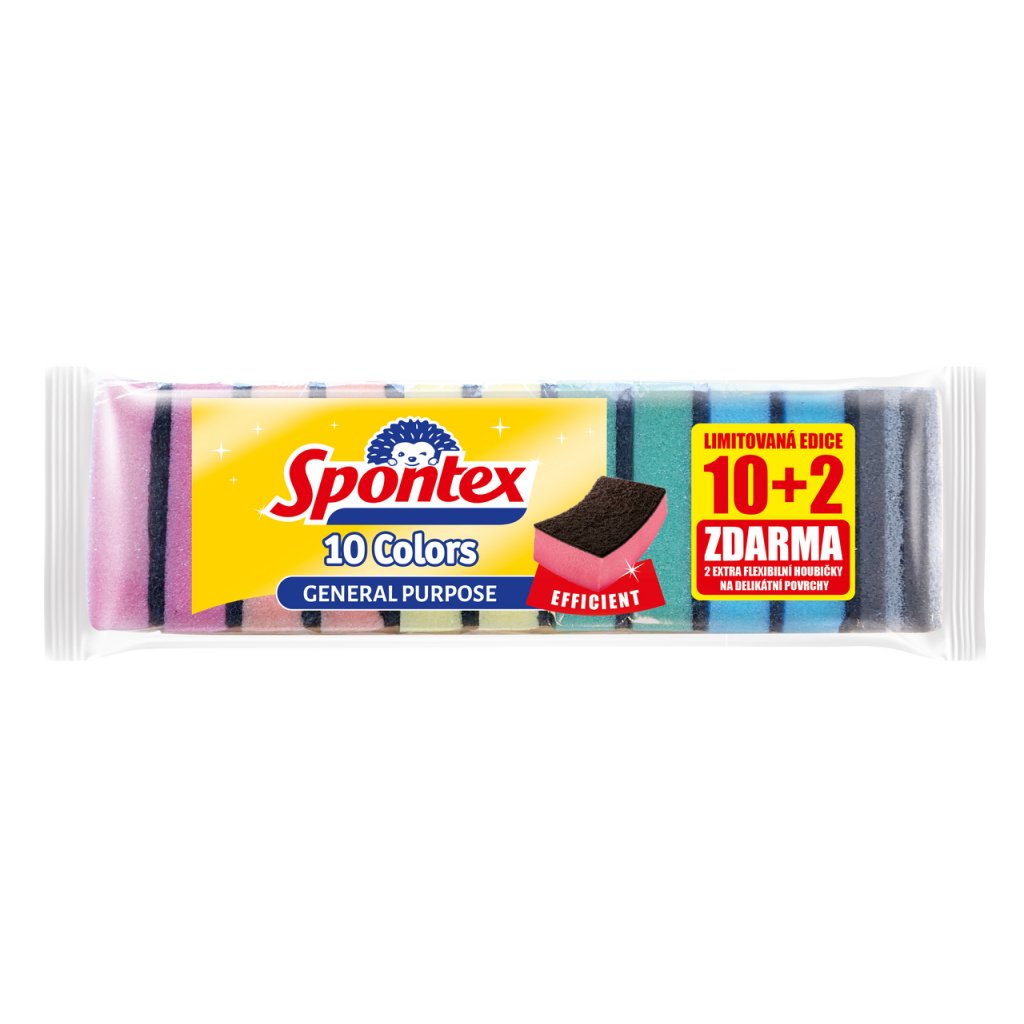 Spontex Colors houbičky 10 + 2 ks