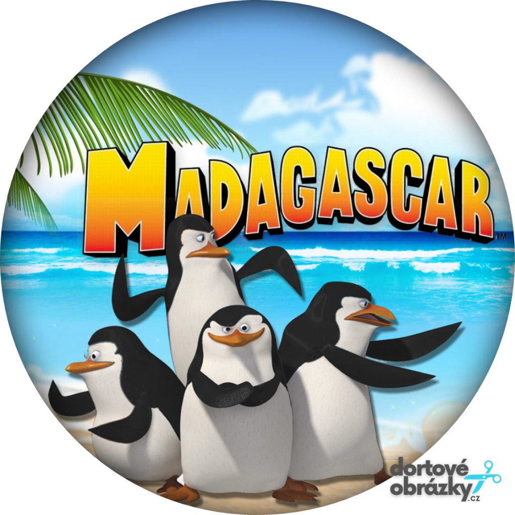 MADAGASCAR - TUČŇÁCI  ✂ jedlý papír, nebo fondán na dort