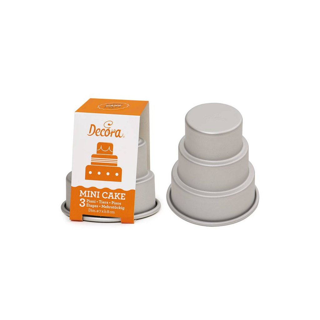 253482 forma na mini dortik 3 patra 7x8cm decora