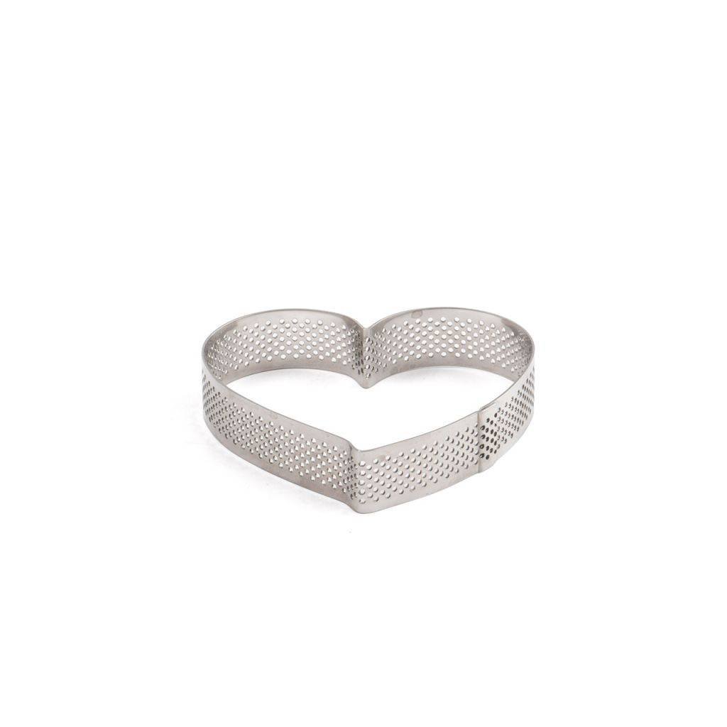 286132 mikroperforovana forma na tartaletky ve tvaru srdce 10x9x2cm decora