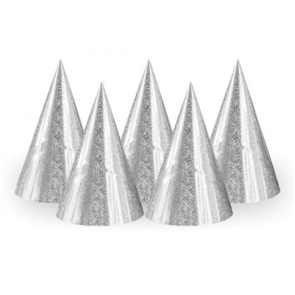 0023225 papirove cepicky holograficke stribrne 100 ks 600