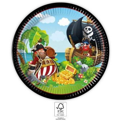 296219 papirovy talir na party 23cm pirati procos