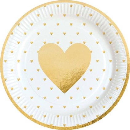 296690 papirovy talir na party 8ks 23cm zluta stdicka amscan