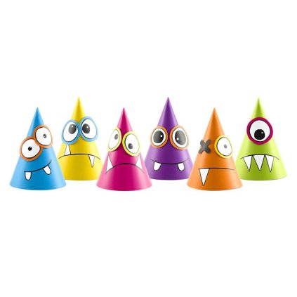 296225 party cepicky monster 16cm 6ks partydeco