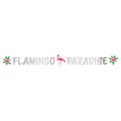 298187 1 party napis flamingo paradise 135 x 15 cm