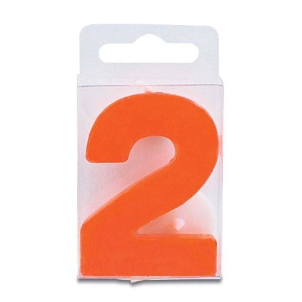 295166 svicka ve tvaru cislice 2 mini cervena stadter