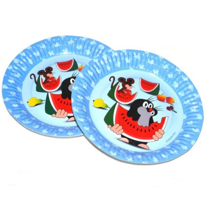 0026111 papirove talire krtek 18 cm 6 ks 600