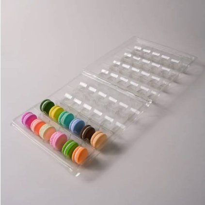 314369 transparentni box na makronky na 24 kusu
