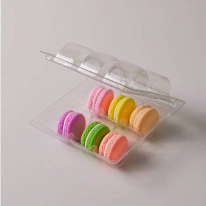 313979 transparentni box na makronky na 6 kusu